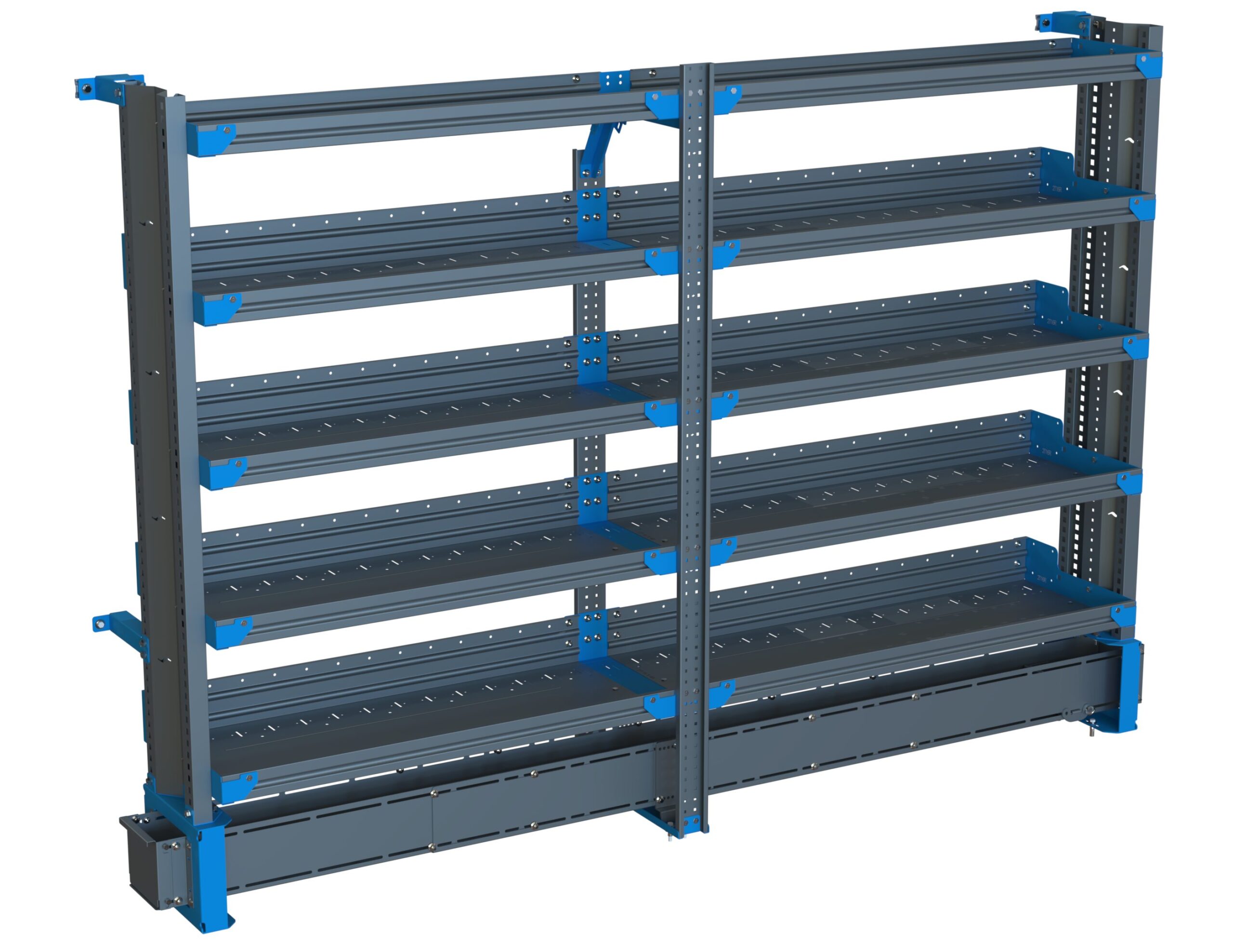 5-Shelf Unit w/ Conduit Tray, 16x90 (R42/F48)