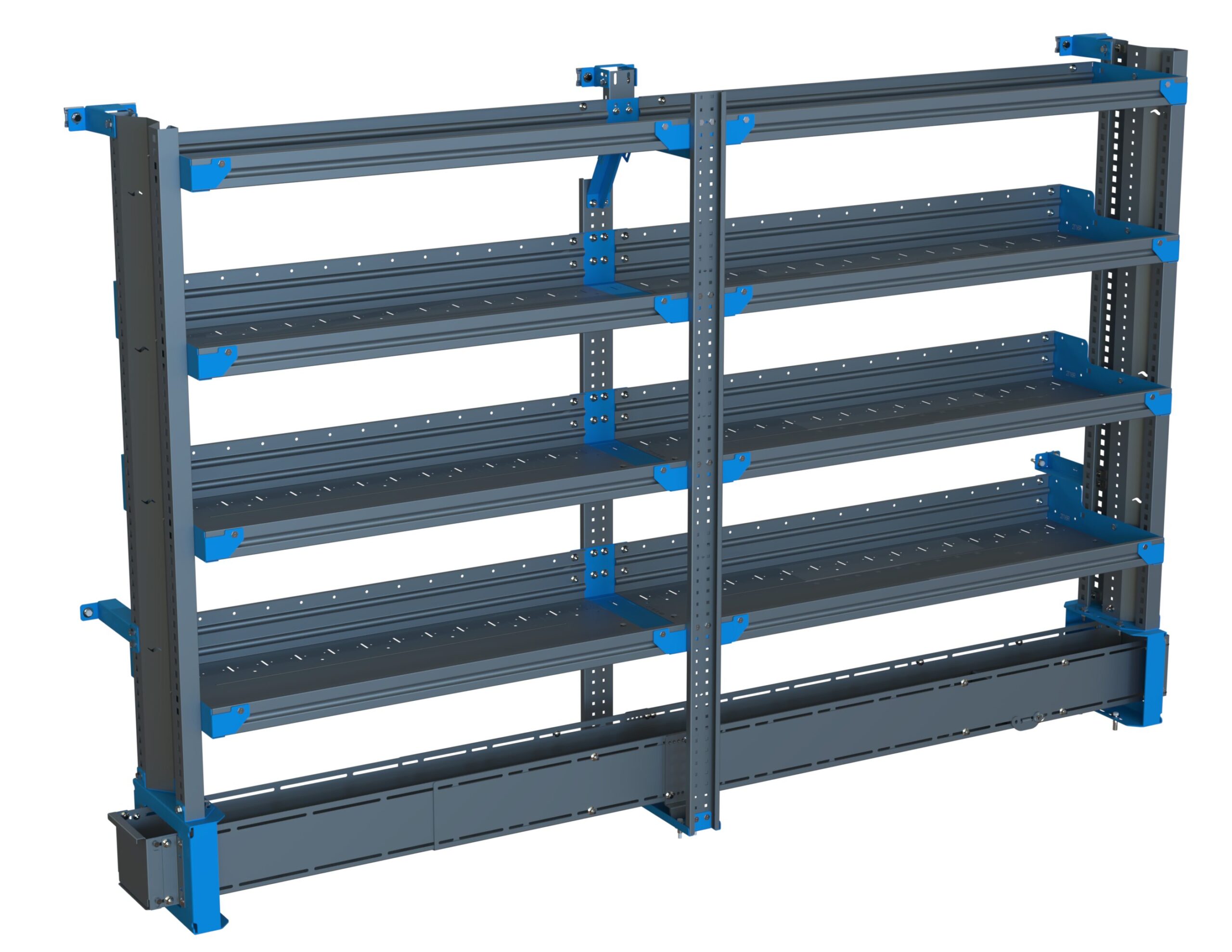 4-Shelf Unit w/ Conduit Tray, 16x90 (R42/F48)