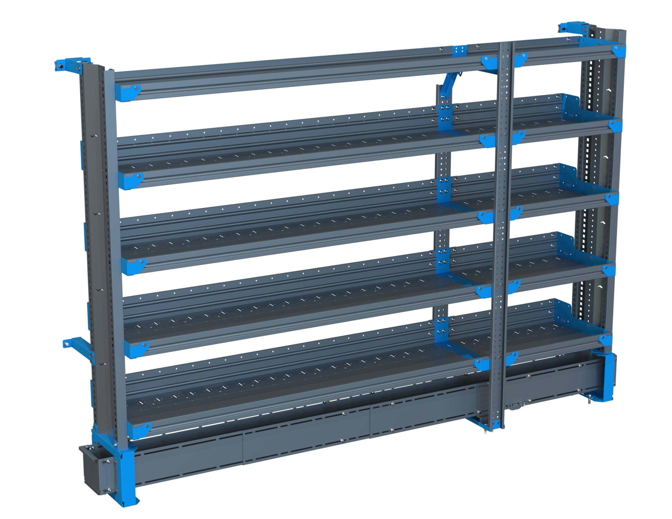 5-Shelf Unit w/ Conduit Tray, 16x90 (R66/F24)