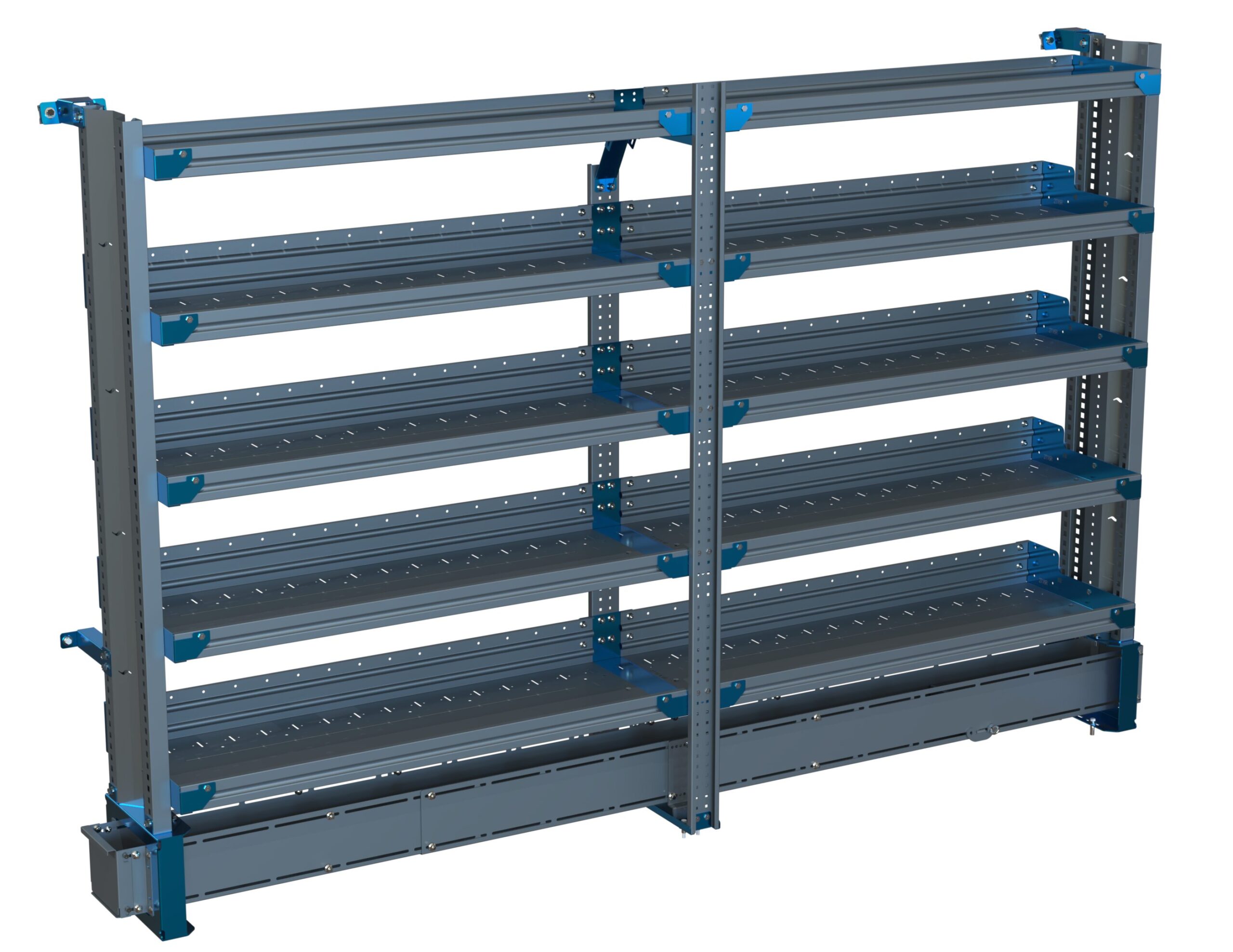 5-Shelf Unit w/ Conduit Tray, Short, 16x96 (R48/F48)