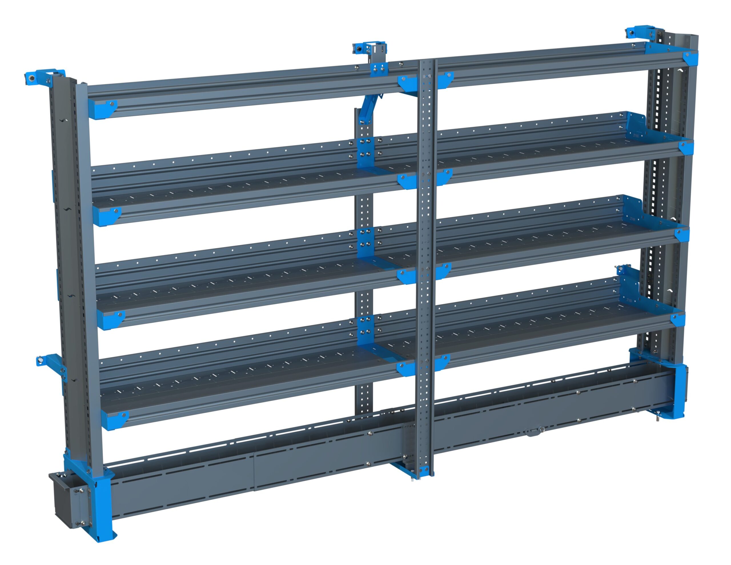 4-Shelf Unit w/ Conduit Tray, Short, 16x96 (R48/F48)