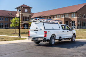 Adrian truck topper with ladder rack